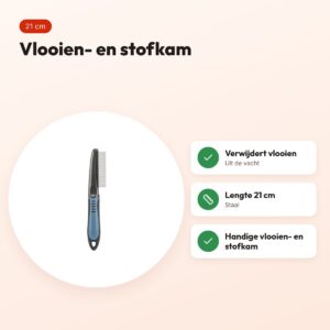 Trixie vlooien- en stofkam 21 cm – staal – voordelen
