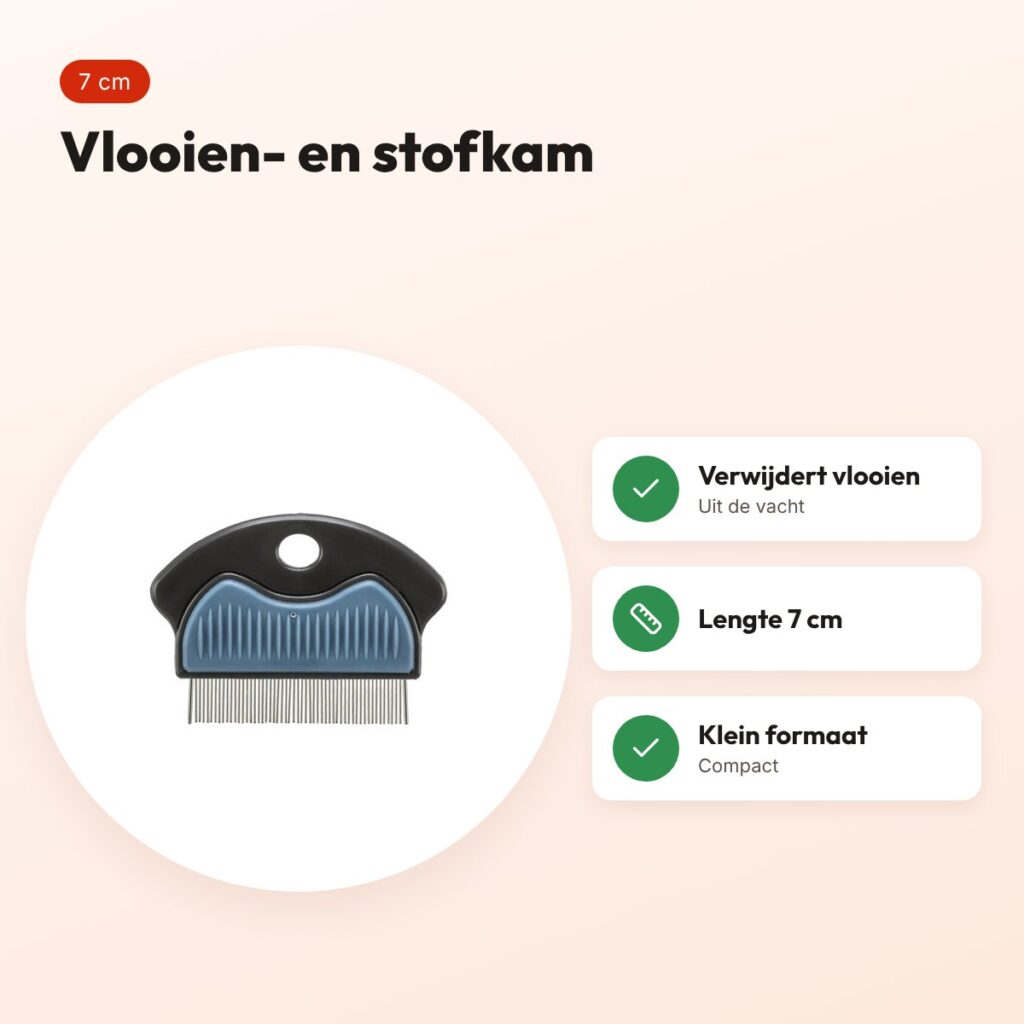 Trixie vlooien- en stofkam 7 cm – compact – voordelen