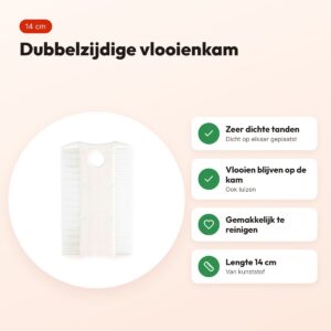 Trixie vlooienkam dubbelzijdig 14 cm – kunststof – voordelen