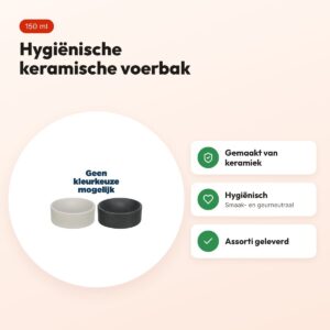 Trixie voerbak kat keramiek assorti 12 cm 150 ml – voordelen
