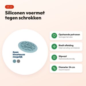 Trixie voermat Slow Feed siliconen assorti 24 cm – slipvast – voordelen