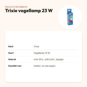 Trixie vogellamp 23 W – met UVA en UVB voor volière- en siervogels – productinformatie