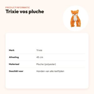 Trixie vos pluche 45 cm – zachte hondenknuffel – productinformatie