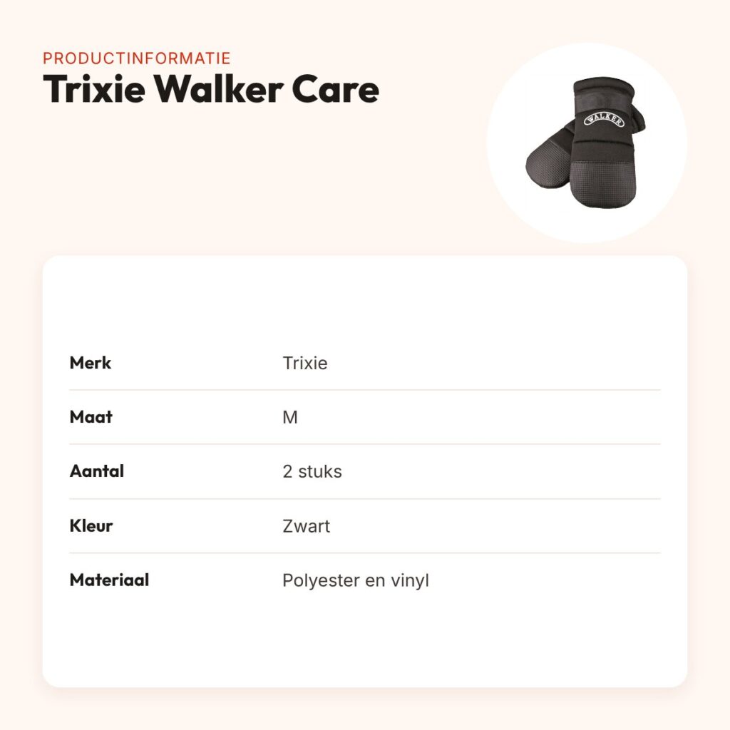 Trixie Walker Care beschermschoenen zwart M – hondenschoenen, 2 stuks – productinformatie