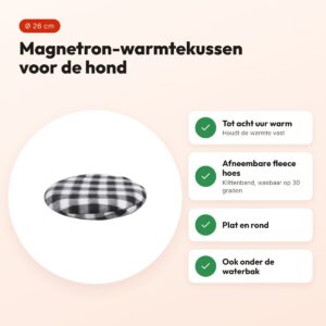 Trixie warmtekussen voor magnetron 26 cm – fleece hoes, voor hond – voordelen