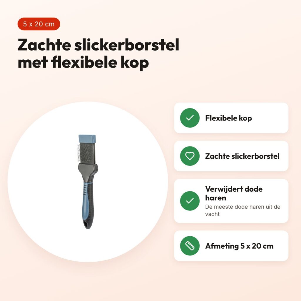 Trixie zachte borstel buigbaar 5 x 20 cm – flexibele kop – voordelen