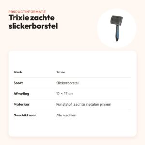 Trixie zachte slickerborstel kunststof 10 x 17 cm – productinformatie