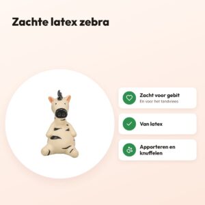 Trixie zebra latex 15 cm – zacht hondenspeeltje – voordelen