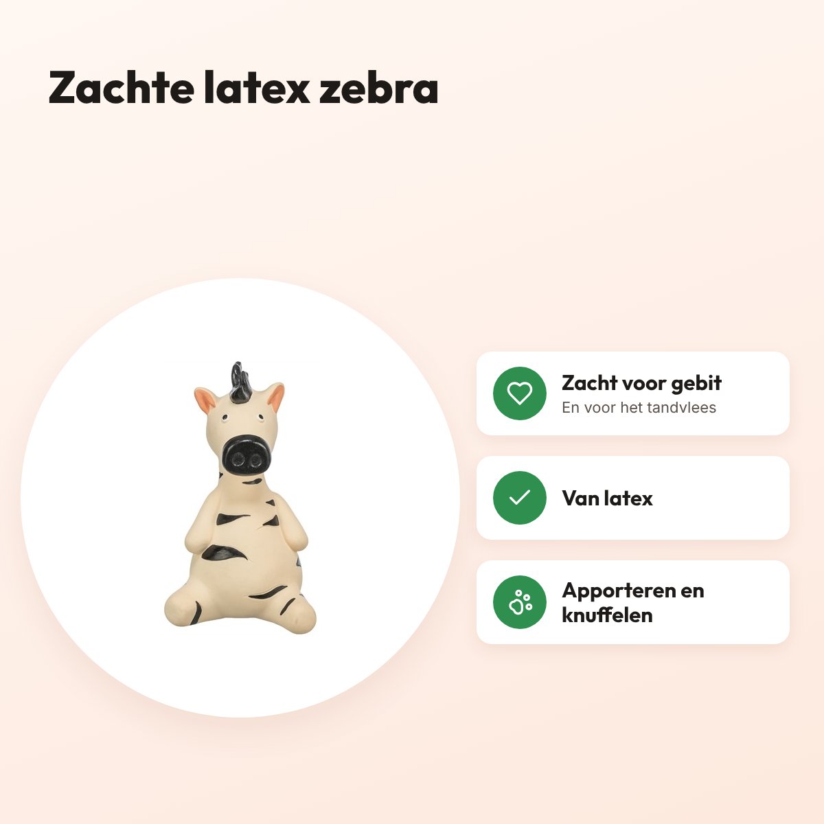 Trixie zebra latex 15 cm – zacht hondenspeeltje – voordelen