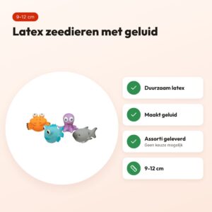 Trixie zeedieren latex 9-12 cm – hondenspeeltje met geluid, assorti – voordelen