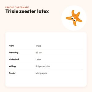 Trixie zeester latex 23 cm – hondenspeelgoed met geluid – productinformatie