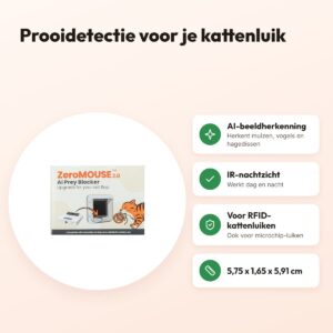 Trixie Zeromouse adapter voor prooidetectie wit – voor kattenluiken – voordelen