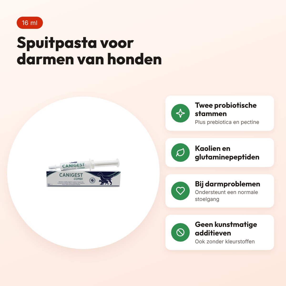 TRM Canigest Combi spuitpasta 16 ml – spijsvertering honden – voordelen