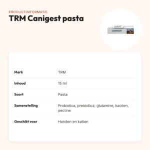 TRM Canigest pasta 15 ml – spijsvertering hond en kat – productinformatie
