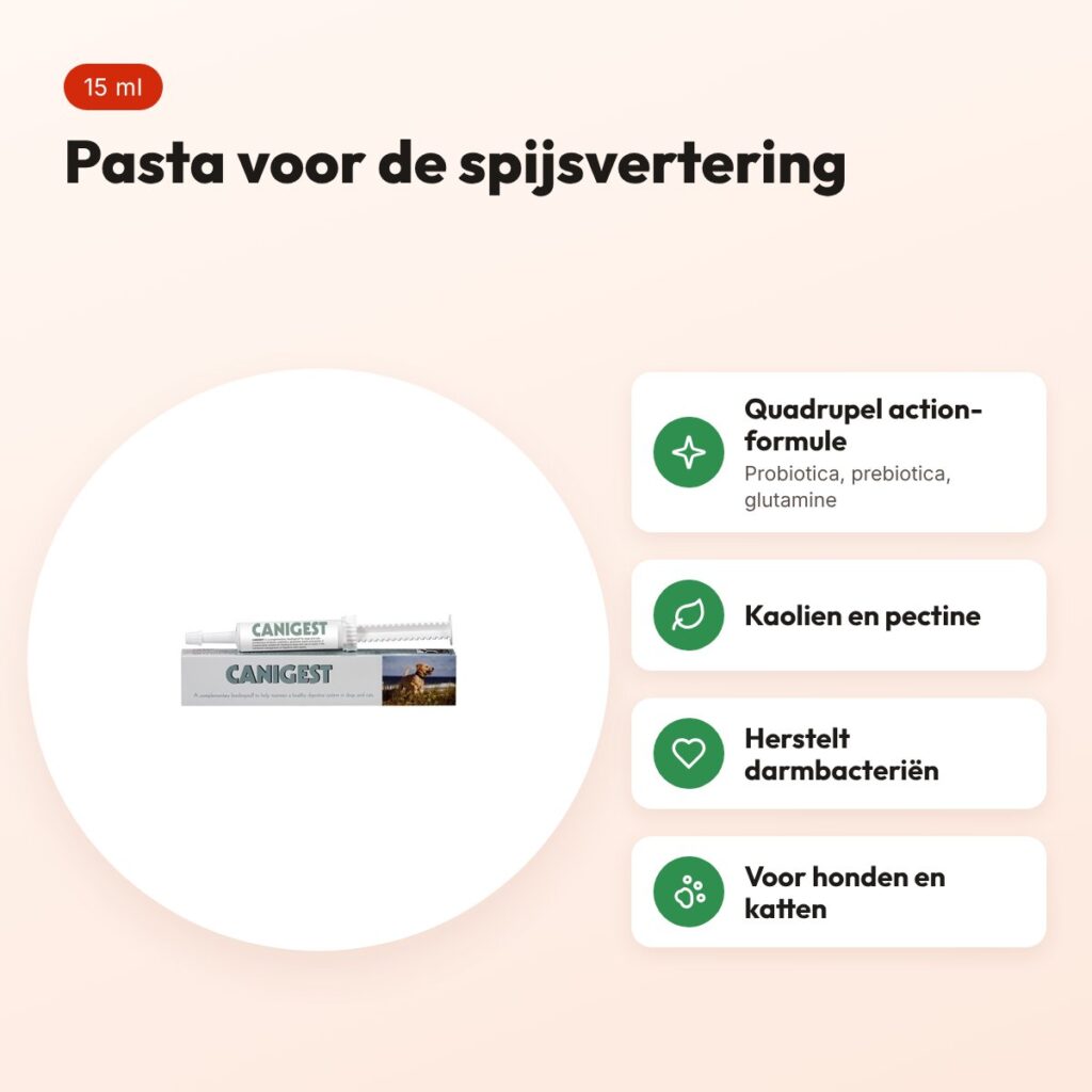 TRM Canigest pasta 15 ml – spijsvertering hond en kat – voordelen