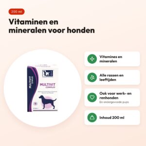 TRM Multivit Complex 200 ml – vitaminen en mineralen voor honden – voordelen