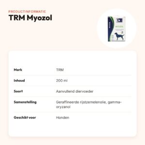TRM Myozol 200 ml – spierondersteuning voor honden – productinformatie