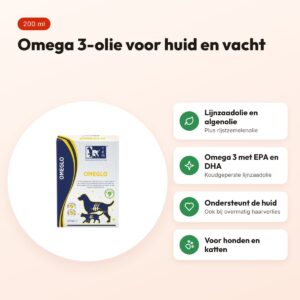 TRM Omeglo 200 ml – omega 3-olie voor honden en katten – voordelen