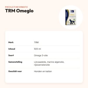 TRM Omeglo 500 ml – omega 3-olie voor honden en katten – productinformatie