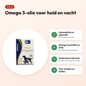 TRM Omeglo 500 ml – omega 3-olie voor honden en katten – voordelen