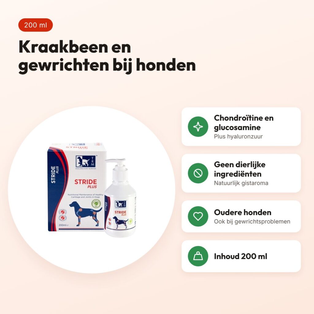 TRM Stride Plus 200 ml – kraakbeen en gewrichten bij honden – voordelen