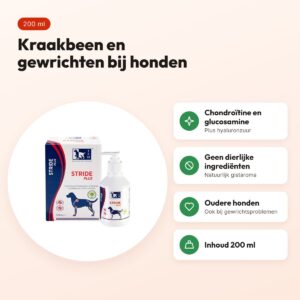 TRM Stride Plus 200 ml – kraakbeen en gewrichten bij honden – voordelen