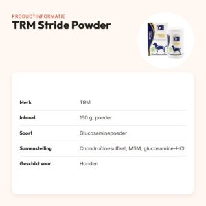 TRM Stride Powder 150 g – glucosaminepoeder voor honden – productinformatie