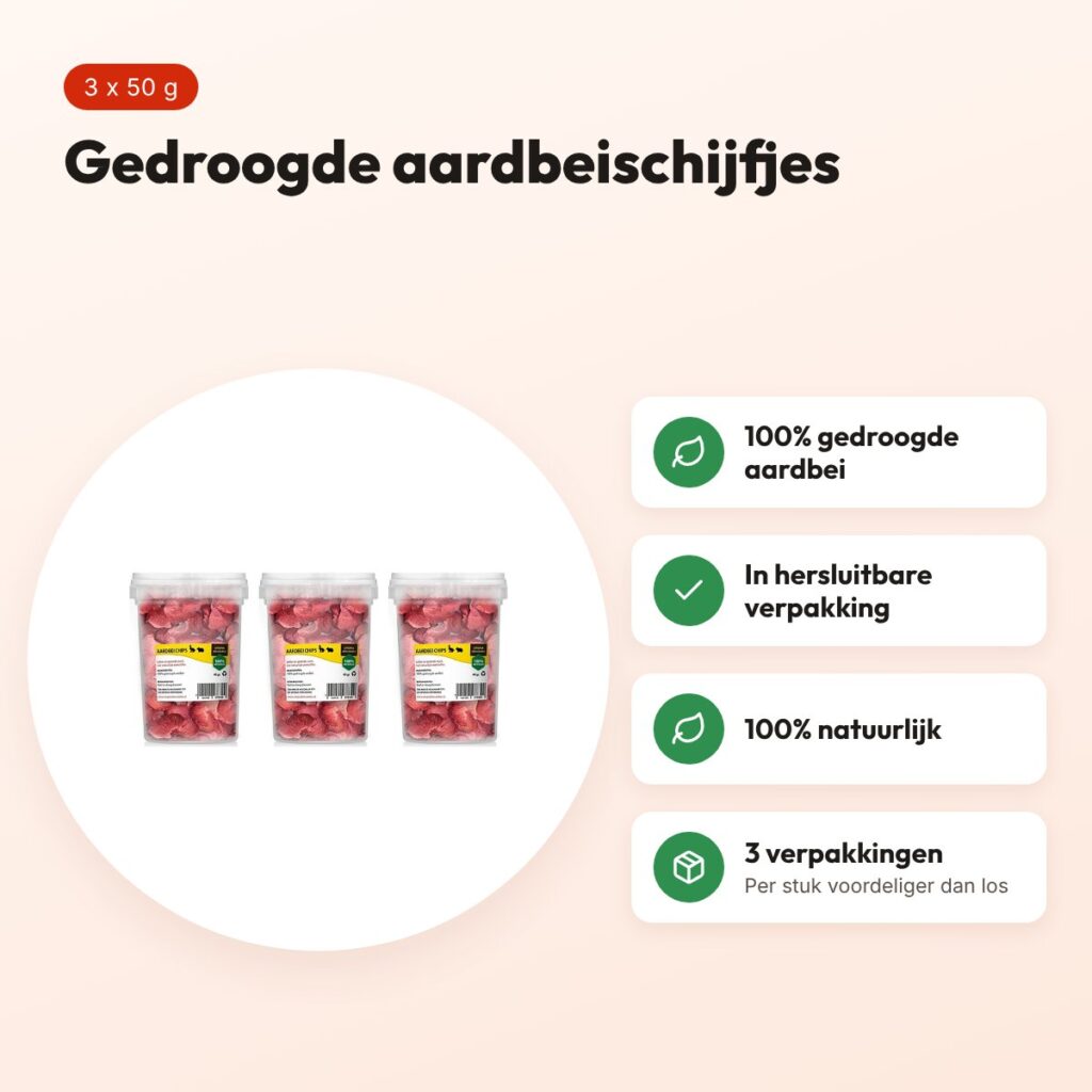 Utopia aardbeichips 50 g – gedroogde fruitsnack, multipack 3 stuks – voordelen