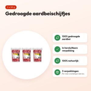 Utopia aardbeichips 50 g – gedroogde fruitsnack, multipack 3 stuks – voordelen
