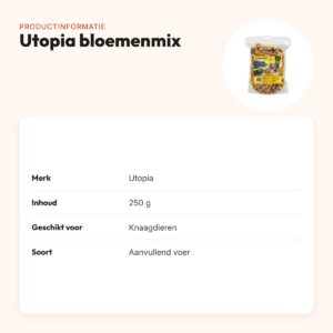 Utopia bloemenmix 250 g – aanvullend voer voor knaagdieren – productinformatie