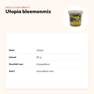 Utopia bloemenmix 80 g – aanvullend voer voor knaagdieren – productinformatie
