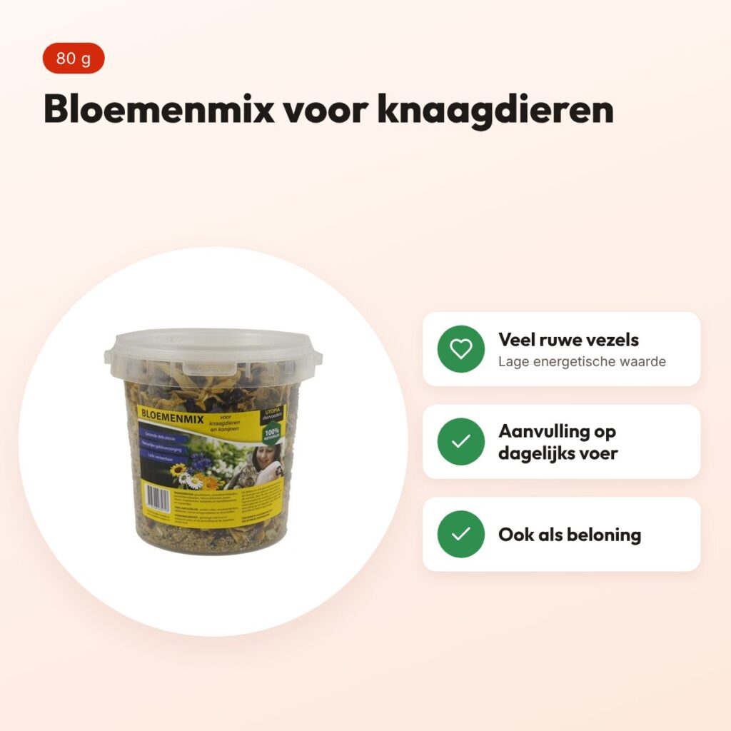 Utopia bloemenmix 80 g – aanvullend voer voor knaagdieren – voordelen