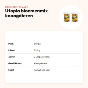 Utopia bloemenmix knaagdieren 250 g – aanvullend voer – multipack 2 stuks – productinformatie
