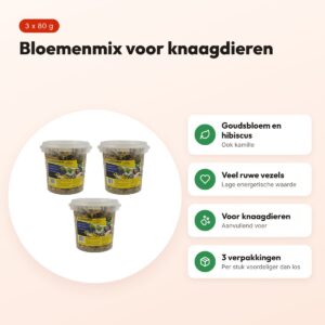 Utopia bloemenmix knaagdieren 80 g – aanvullend voer, multipack 3 stuks – voordelen