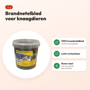 Utopia brandnetelblad 75 g – aanvullend diervoeder voor knaagdieren – voordelen