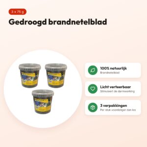 Utopia brandnetelblad knaagdieren 75 g – multipack 3 stuks – voordelen