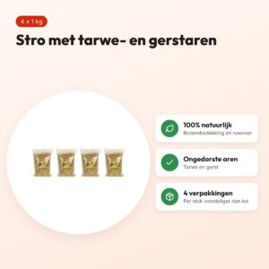 Utopia Delicatesse stro 1 kg – bodembedekking – multipack 4 stuks – voordelen