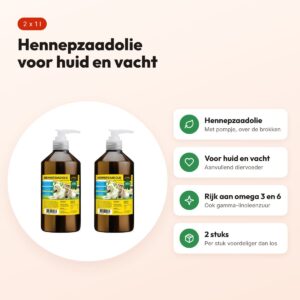 Utopia Diertotaal hennepzaadolie met pompje 1 l – multipack 2 stuks – voordelen