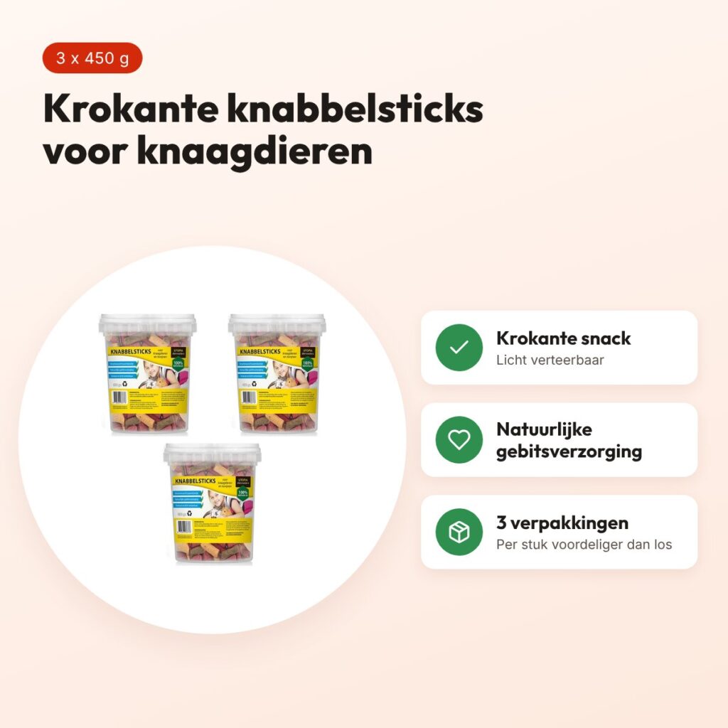 Utopia Diertotaal knabbelsticks 450 g – multipack 3 stuks – voordelen