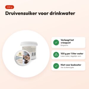 Utopia druivensuiker 200 g – verlaagt het vriespunt van drinkwater – voordelen