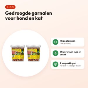 Utopia gedroogde garnalen voor hond en kat 1,2 l – multipack 2 stuks – voordelen