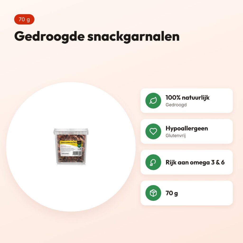 Utopia gedroogde snackgarnalen 70 g – hypoallergeen – voordelen