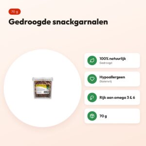 Utopia gedroogde snackgarnalen 70 g – hypoallergeen – voordelen