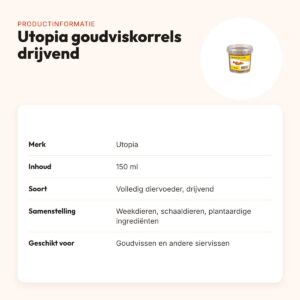 Utopia goudviskorrels drijvend 150 ml – productinformatie