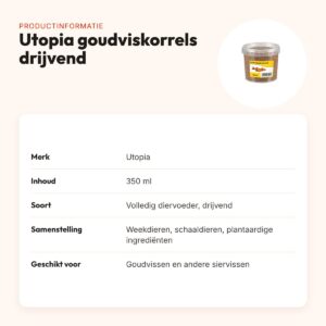 Utopia goudviskorrels drijvend 350 ml – productinformatie