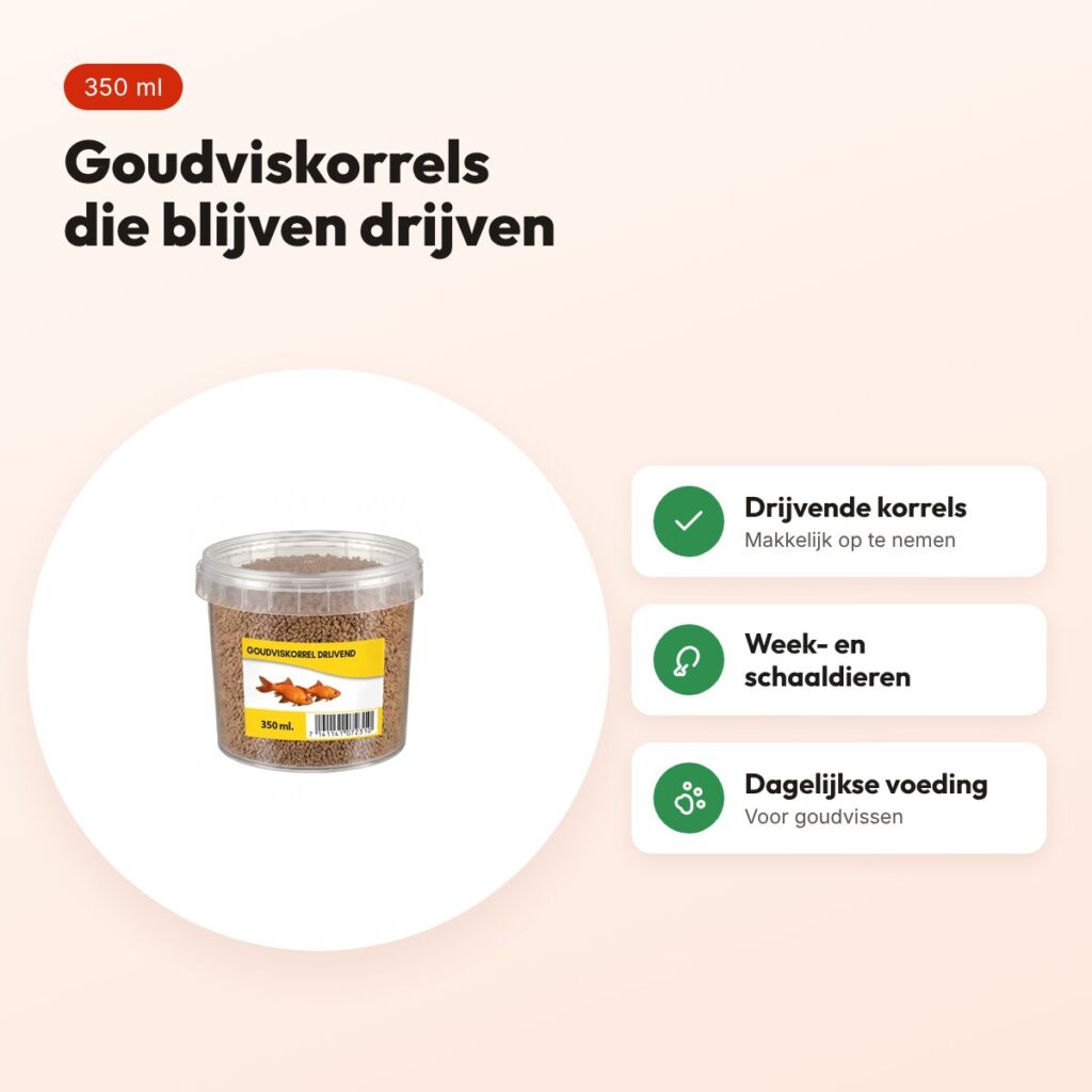 Utopia goudviskorrels drijvend 350 ml – voordelen