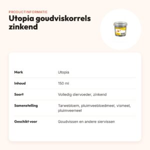Utopia goudviskorrels zinkend 150 ml – productinformatie