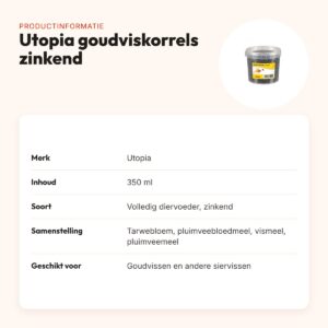 Utopia goudviskorrels zinkend 350 ml – productinformatie