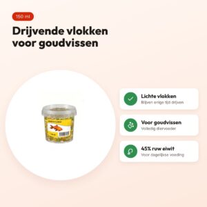 Utopia goudvisvlokken 150 ml – drijvend visvoer – voordelen