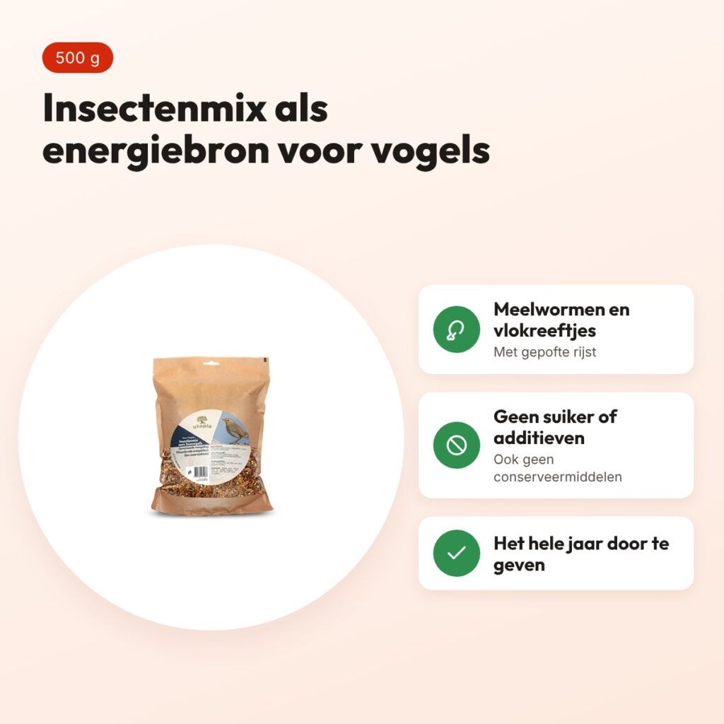 Utopia insectenmix 500 g – energiebron voor vogels – voordelen